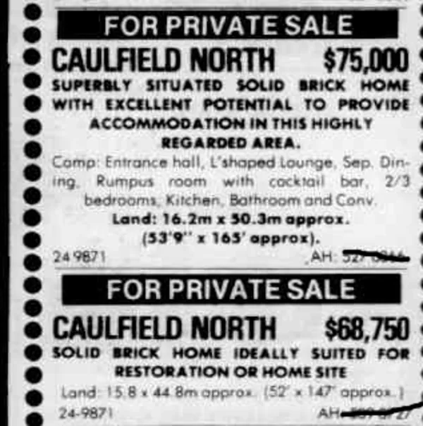 What happened to the bookie robbery cash - Melb Houses for sale 1979 — Great Bookie Robbery, Melbourne 1976 crime gangs